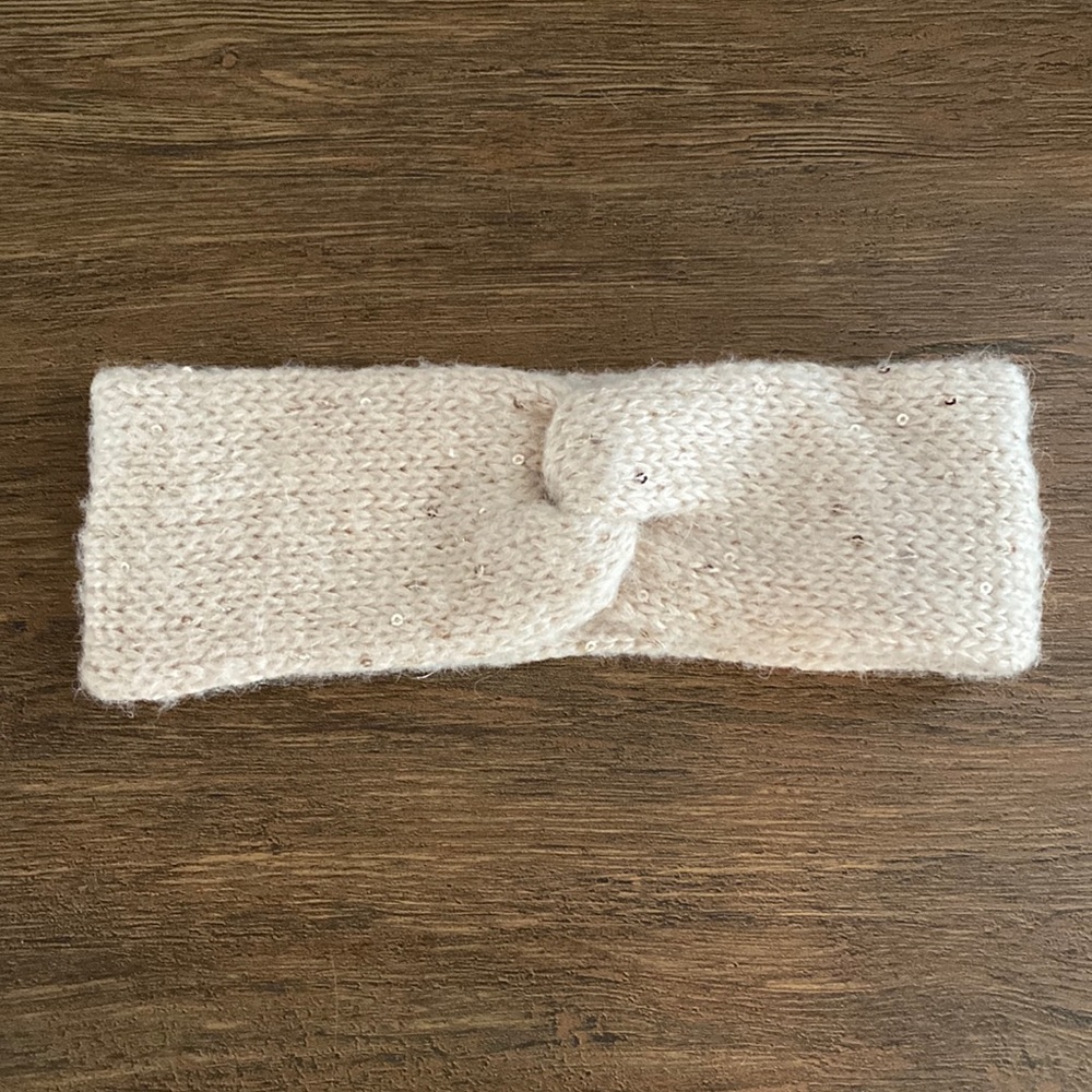 FREE WITH PURCHASE Pale Pink Winter Headband with Sequins